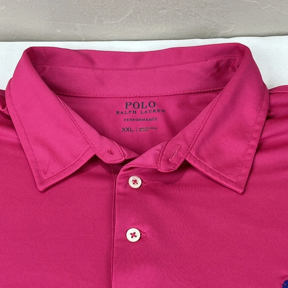 Polo Ralph Lauren Men's Cotton  Polo‎ Shirt Hot Pink • 2XL